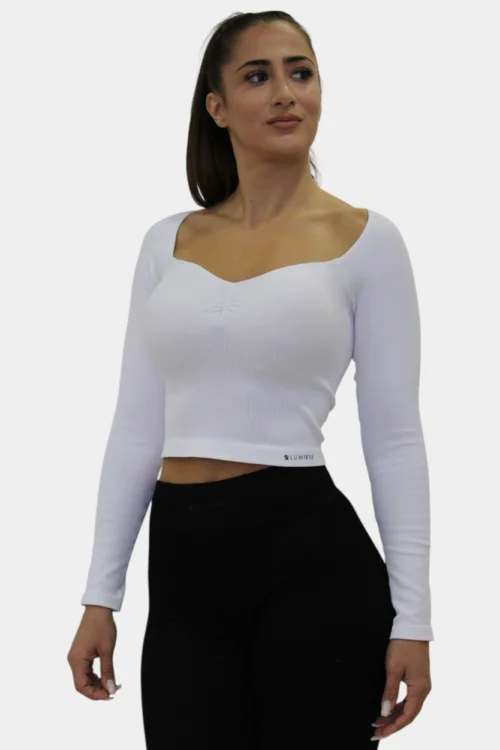 Majica-ribbed-white Majica Ribbed