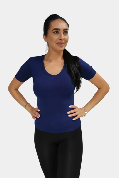 Majica-sa-v-izrezom-blue Majica sa V izrezom