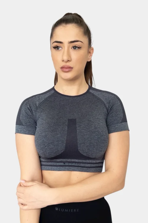 Majica-za-trening-crop-amplify-asphalt Majica za trening - Crop Amplify
