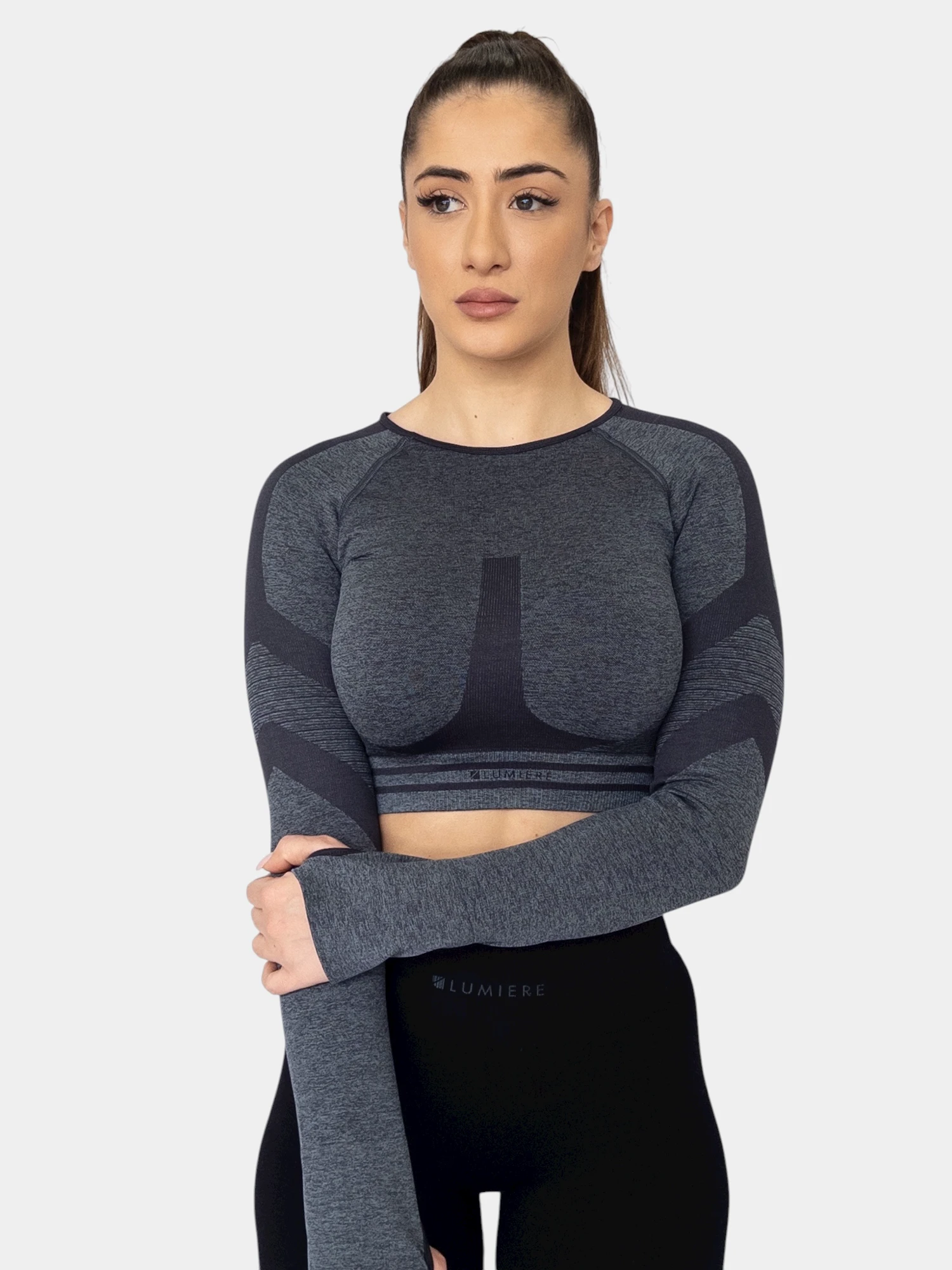 Majica za trening - Crop Amplify dugi rukav