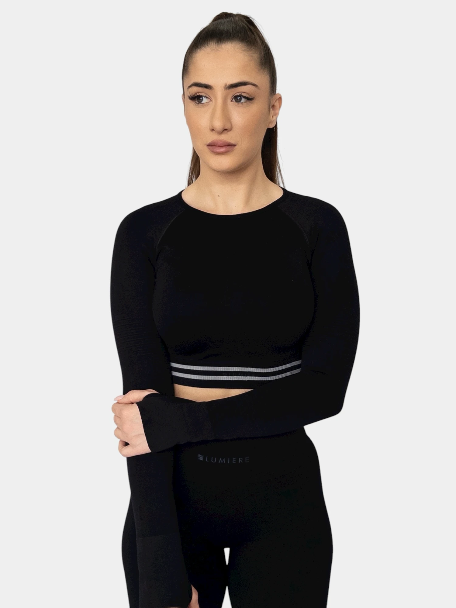 Majica za trening - Crop Amplify dugi rukav