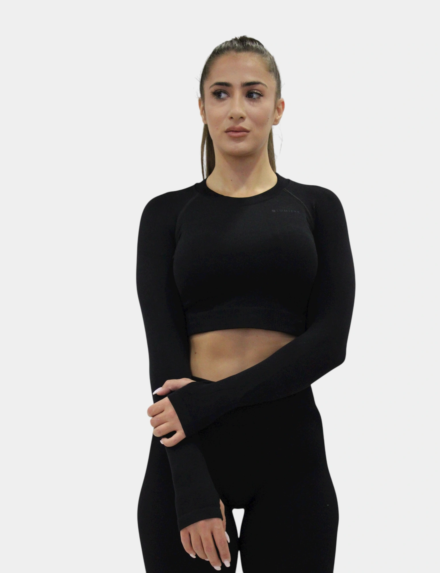 Majica za trening - Crop Plain Dugi Rukav