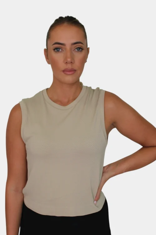 Majica-za-trening-seamless-ecru Majica za trening - Seamless